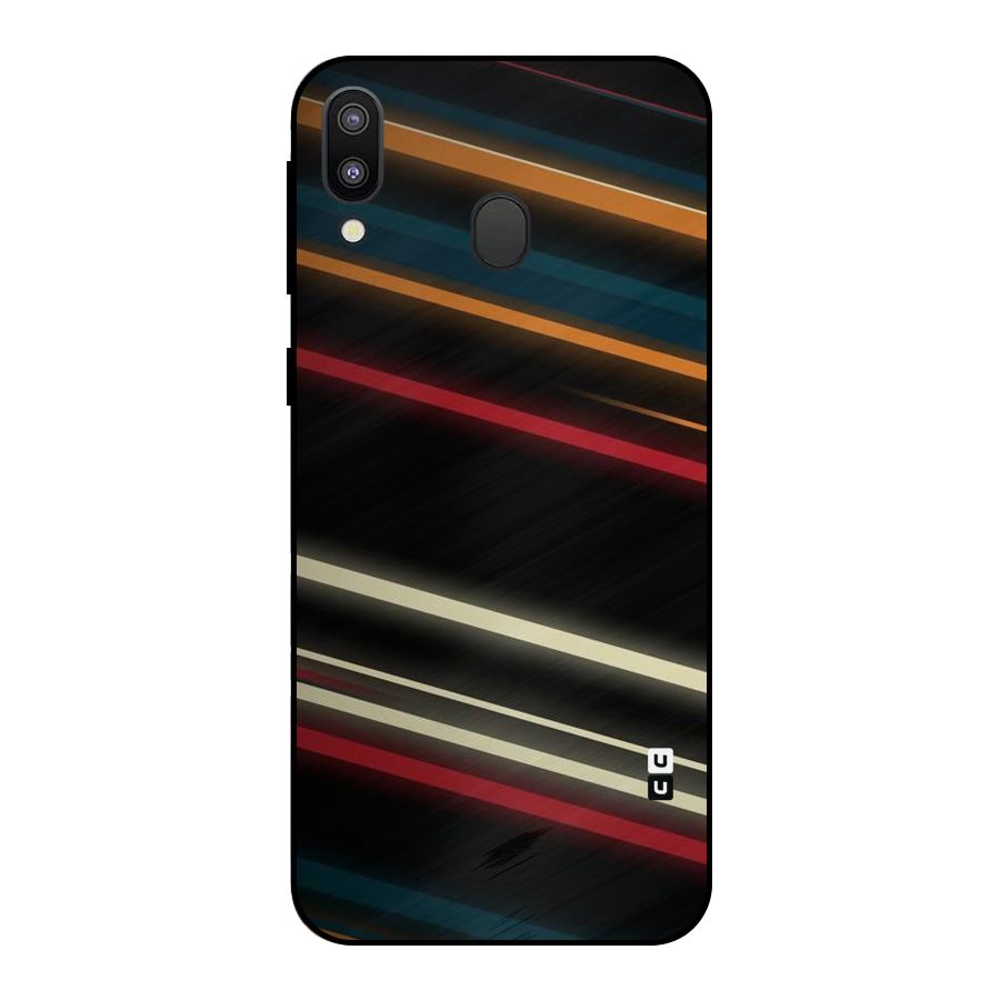 Light Diagonal Stripes Metal Back Case for Galaxy M20
