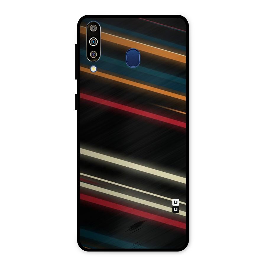 Light Diagonal Stripes Metal Back Case for Galaxy M30