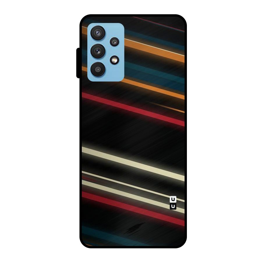 Light Diagonal Stripes Metal Back Case for Galaxy M32 5G