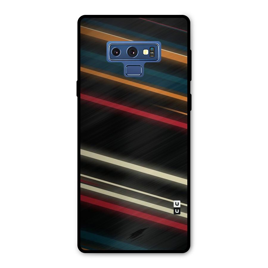 Light Diagonal Stripes Metal Back Case for Galaxy Note 9
