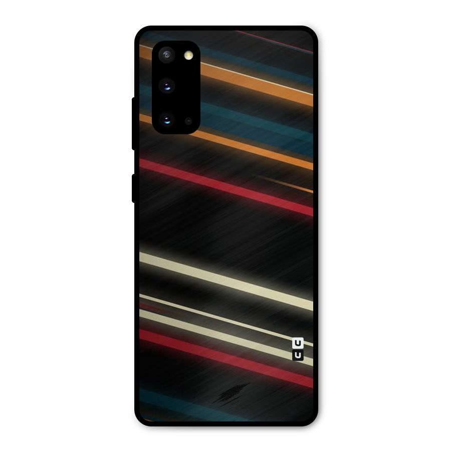 Light Diagonal Stripes Metal Back Case for Galaxy S20