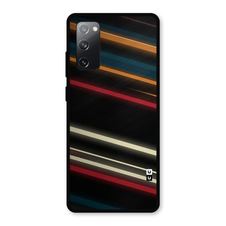Light Diagonal Stripes Metal Back Case for Galaxy S20 FE