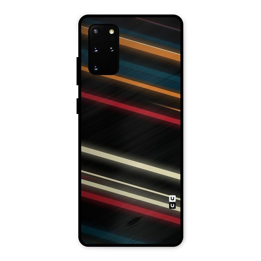 Light Diagonal Stripes Metal Back Case for Galaxy S20 Plus