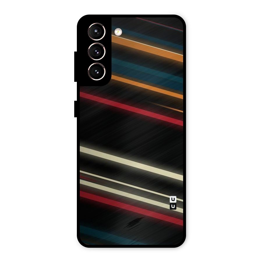 Light Diagonal Stripes Metal Back Case for Galaxy S21 5G