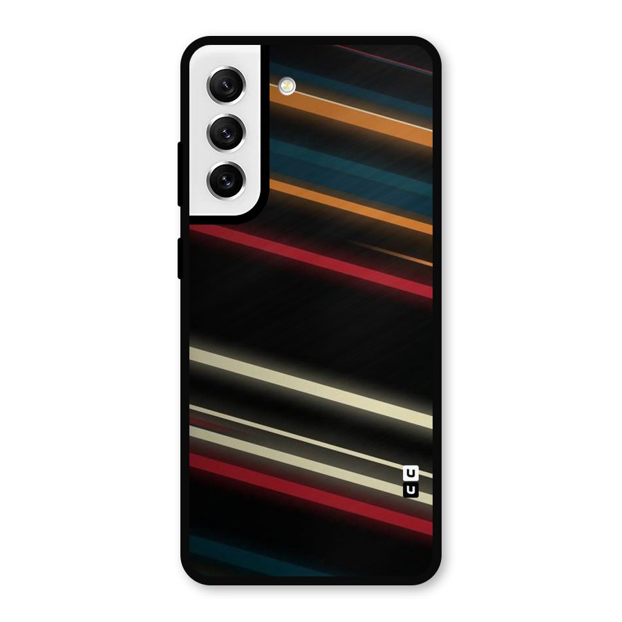 Light Diagonal Stripes Metal Back Case for Galaxy S21 FE 5G