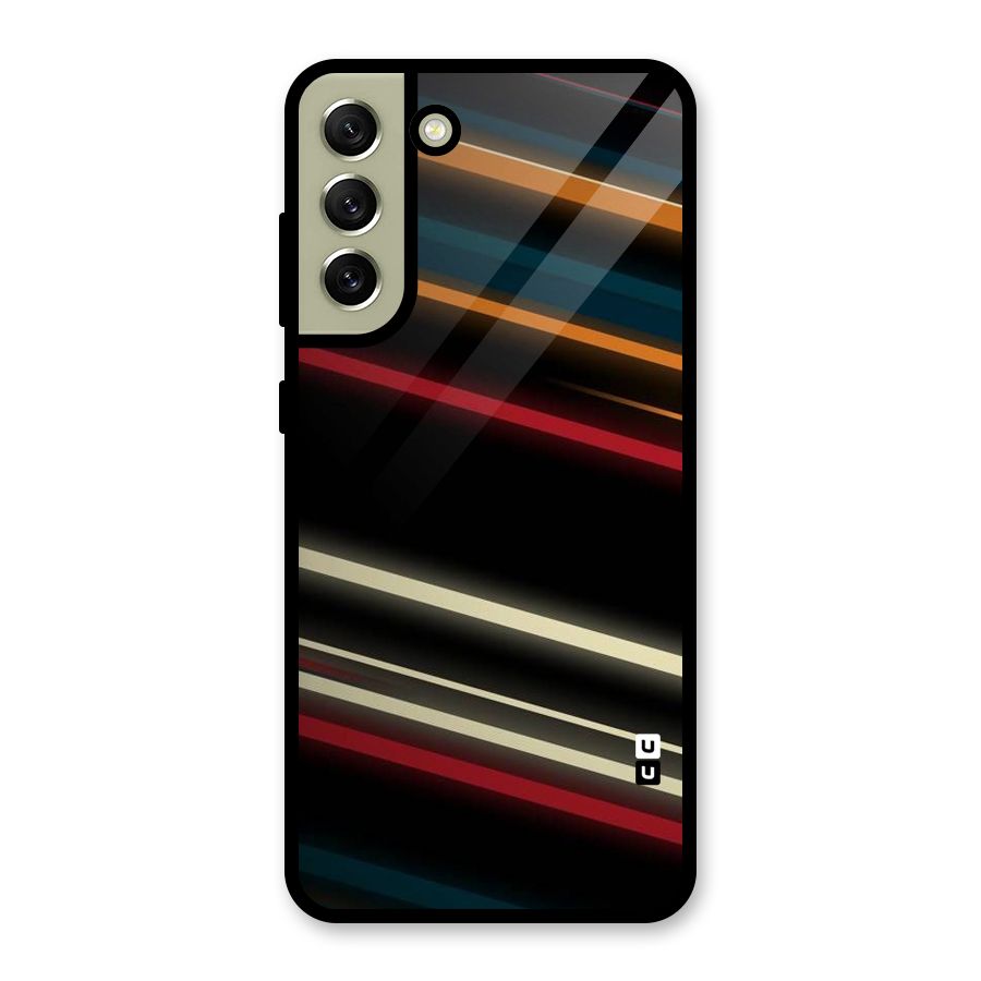 Light Diagonal Stripes Metal Back Case for Galaxy S21 FE 5G (2023)