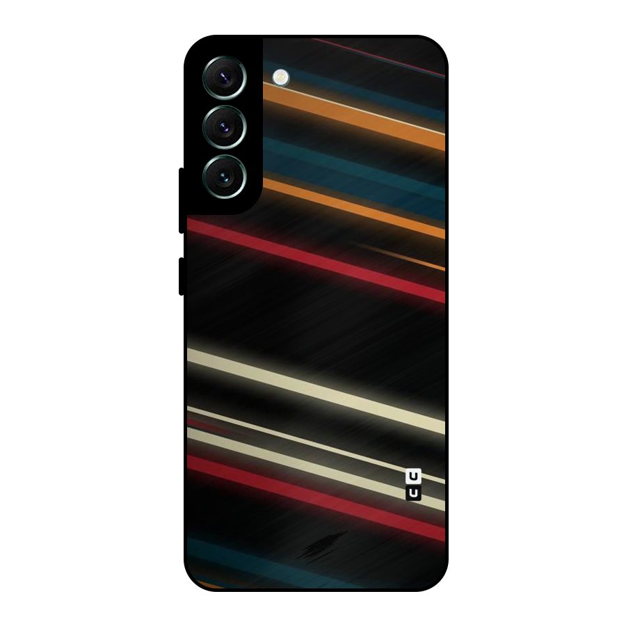 Light Diagonal Stripes Metal Back Case for Galaxy S22 Plus 5G