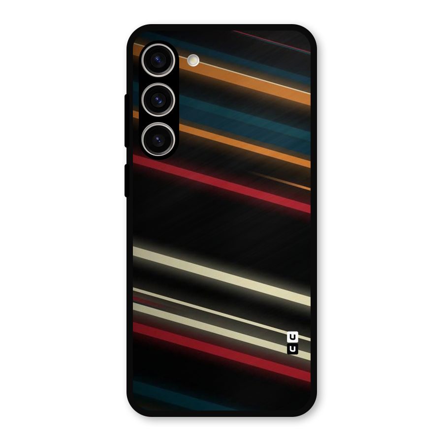 Light Diagonal Stripes Metal Back Case for Galaxy S23 Plus