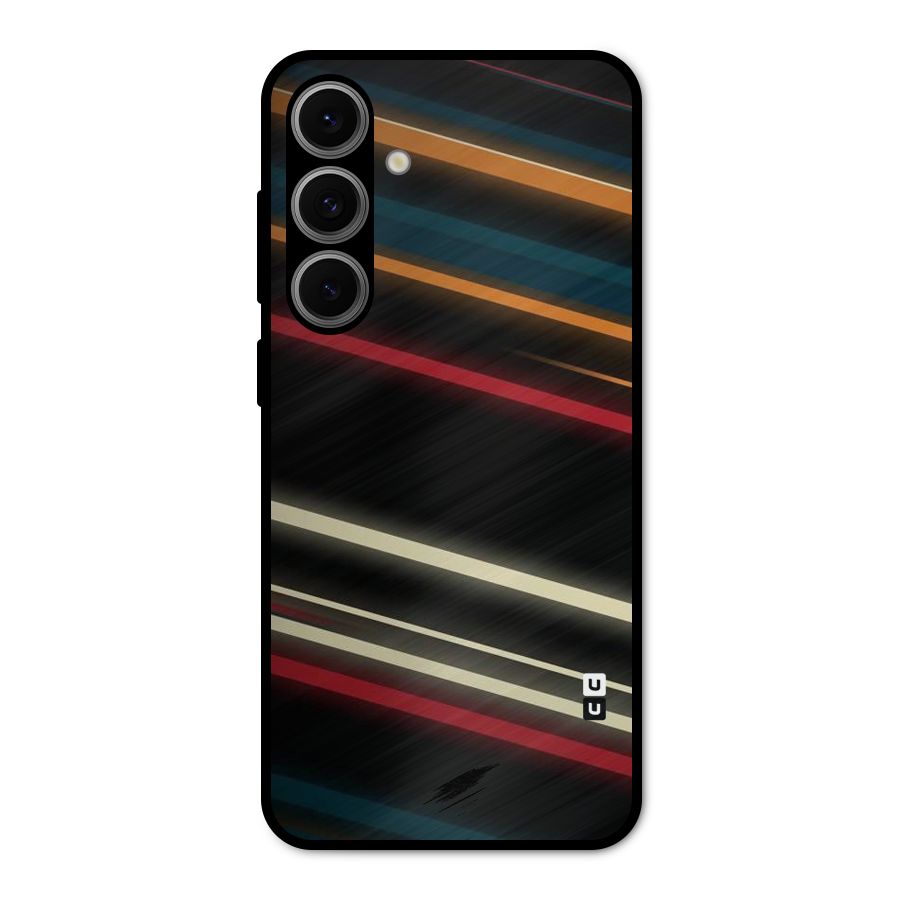Light Diagonal Stripes Metal Back Case for Galaxy S24 FE