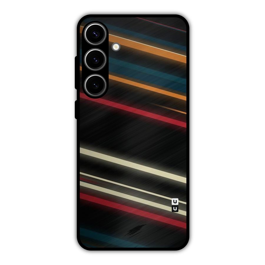 Light Diagonal Stripes Metal Back Case for Galaxy S24 Plus