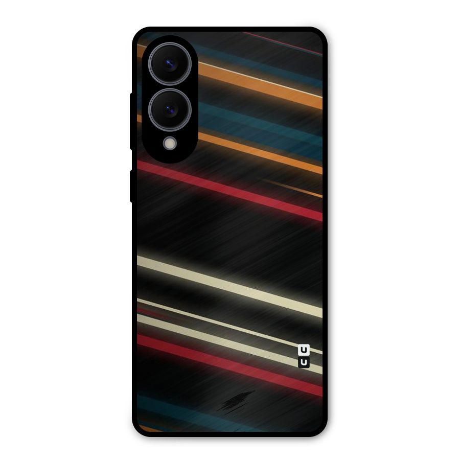 Light Diagonal Stripes Metal Back Case for Galaxy S25 Edge