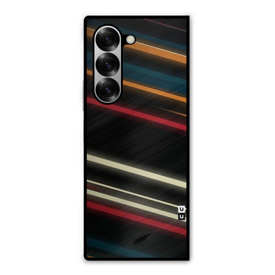 Light Diagonal Stripes Metal Back Case for Galaxy Z Fold6