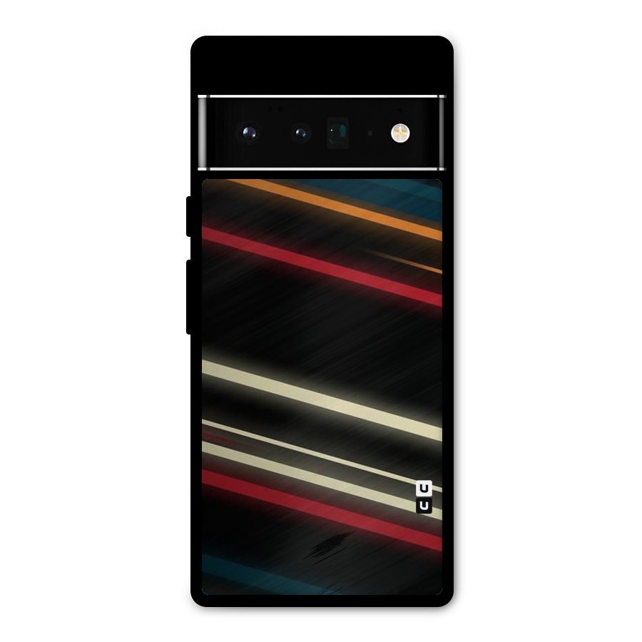 Light Diagonal Stripes Metal Back Case for Google Pixel 6 Pro