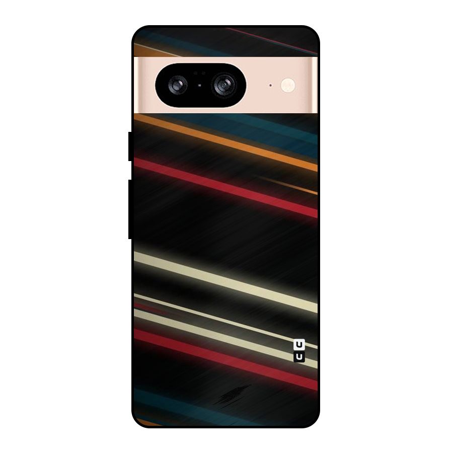 Light Diagonal Stripes Metal Back Case for Google Pixel 8