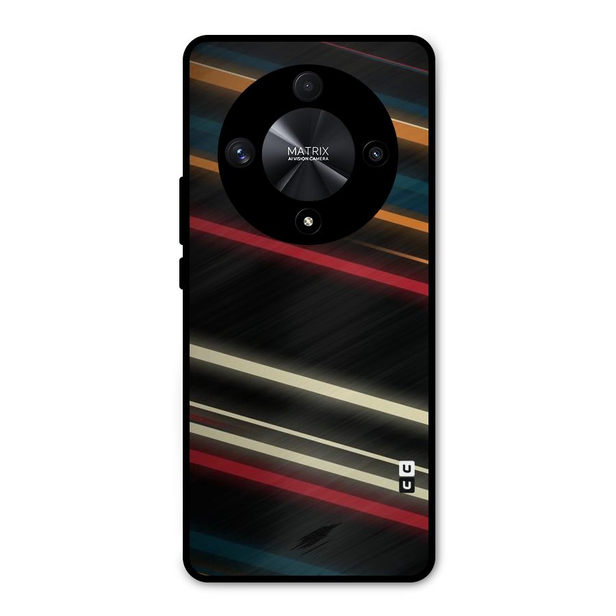 Light Diagonal Stripes Metal Back Case for Honor X9b
