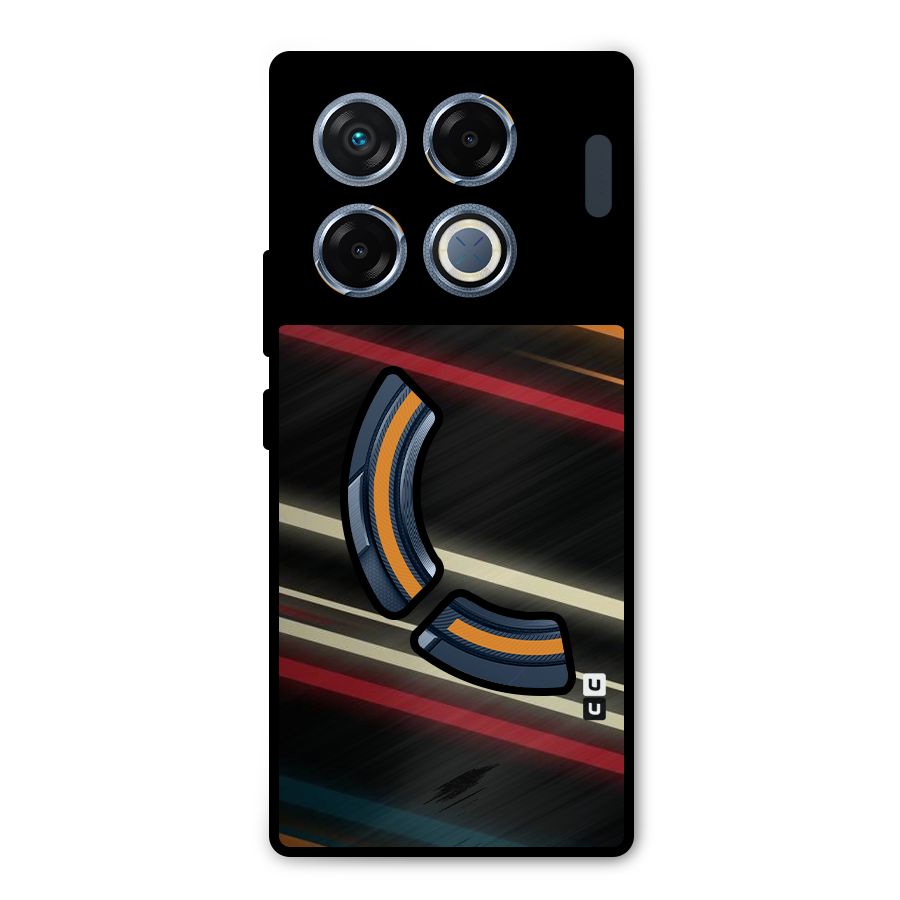 Light Diagonal Stripes Metal Back Case for Infinix GT 20 Pro