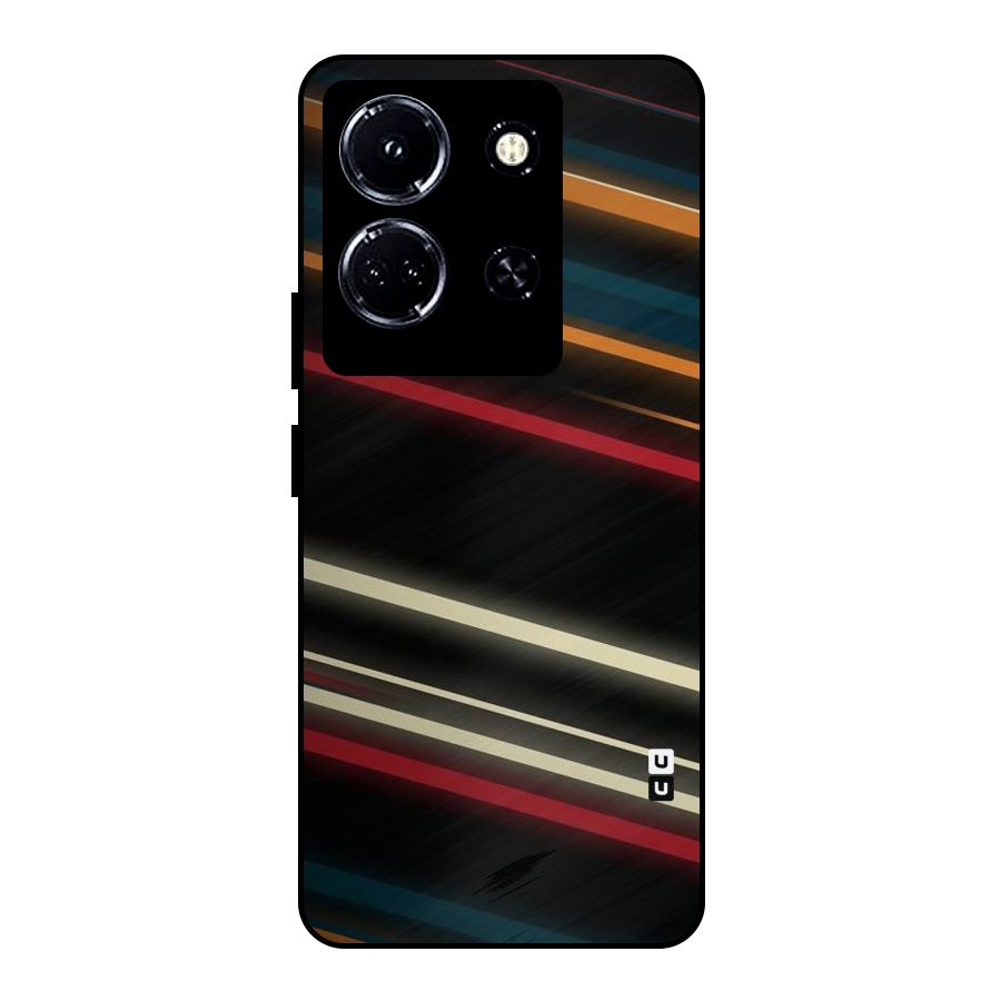 Light Diagonal Stripes Metal Back Case for Infinix Note 30 5G