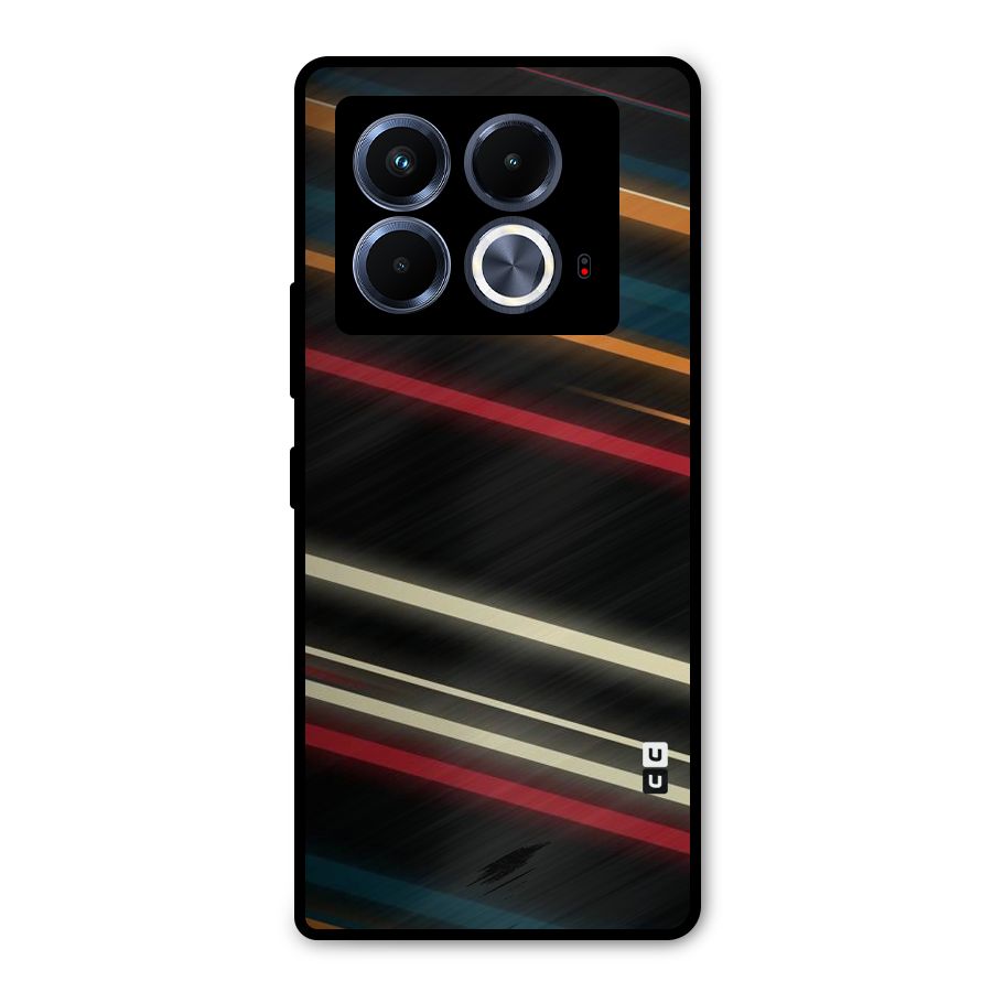 Light Diagonal Stripes Metal Back Case for Infinix Note 40 5G