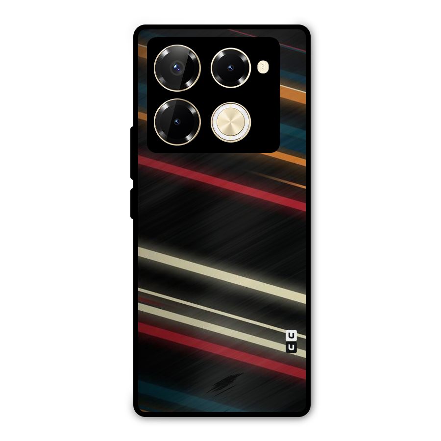 Light Diagonal Stripes Metal Back Case for Infinix Note 40 Pro