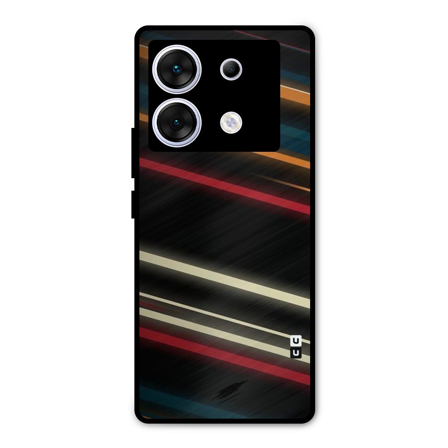Light Diagonal Stripes Metal Back Case for Infinix Zero 30 5G