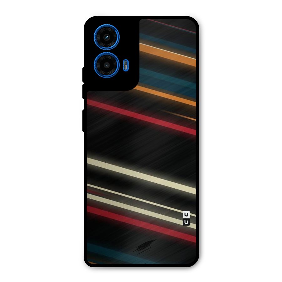 Light Diagonal Stripes Metal Back Case for Moto G45