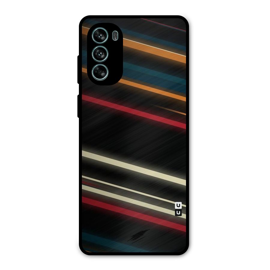 Light Diagonal Stripes Metal Back Case for Moto G62