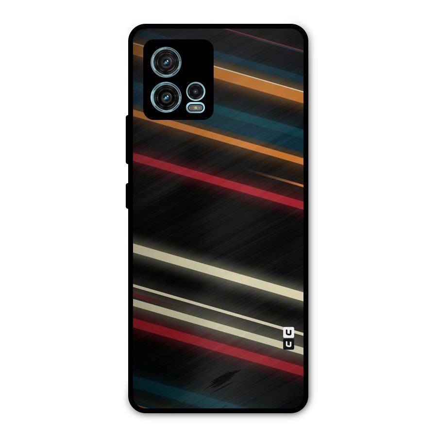 Light Diagonal Stripes Metal Back Case for Moto G72