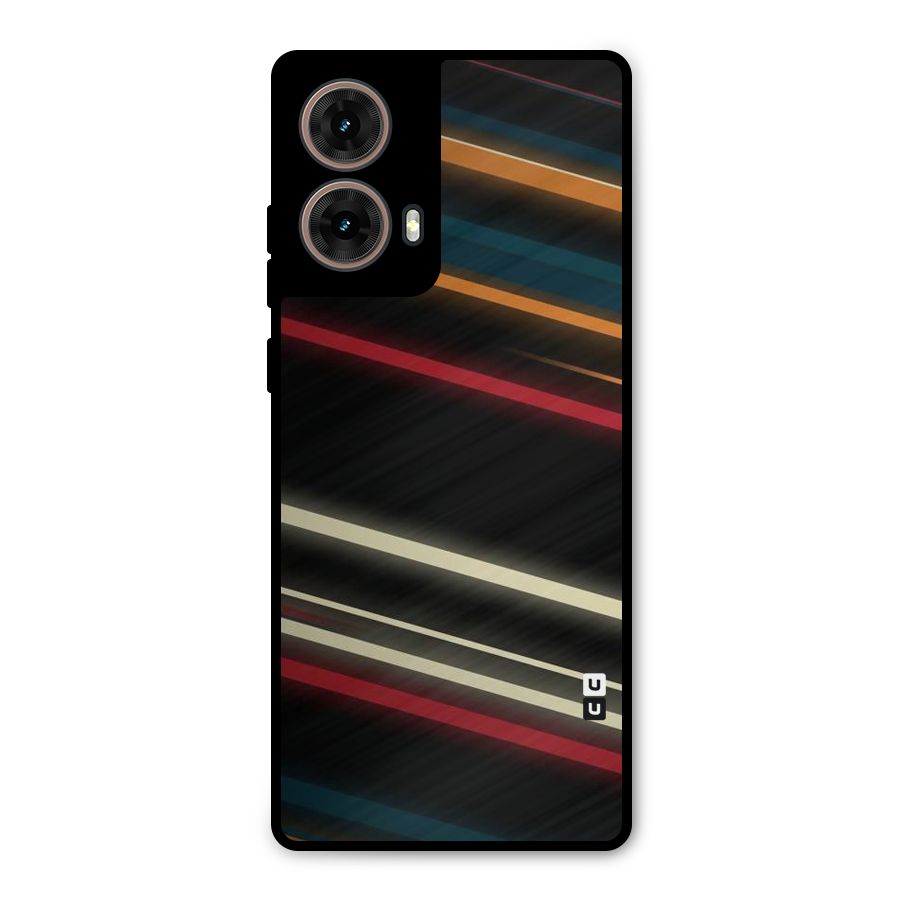 Light Diagonal Stripes Metal Back Case for Moto G85