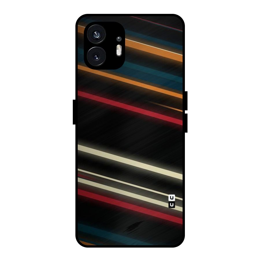 Light Diagonal Stripes Metal Back Case for Nothing Phone 2