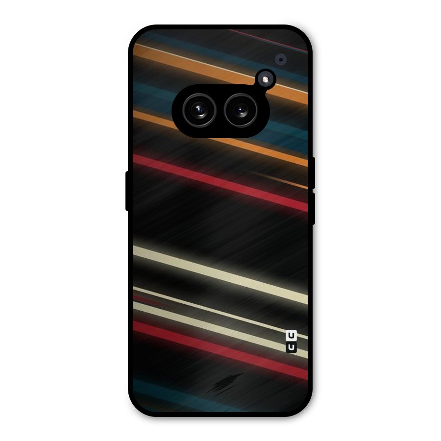 Light Diagonal Stripes Metal Back Case for Nothing Phone 2a Plus