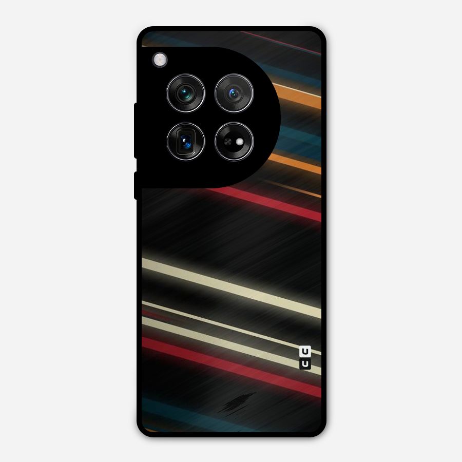 Light Diagonal Stripes Metal Back Case for OnePlus 12