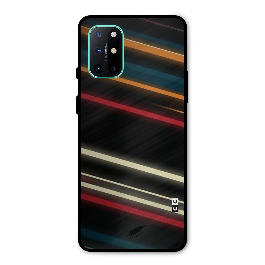 Light Diagonal Stripes Metal Back Case for OnePlus 8T
