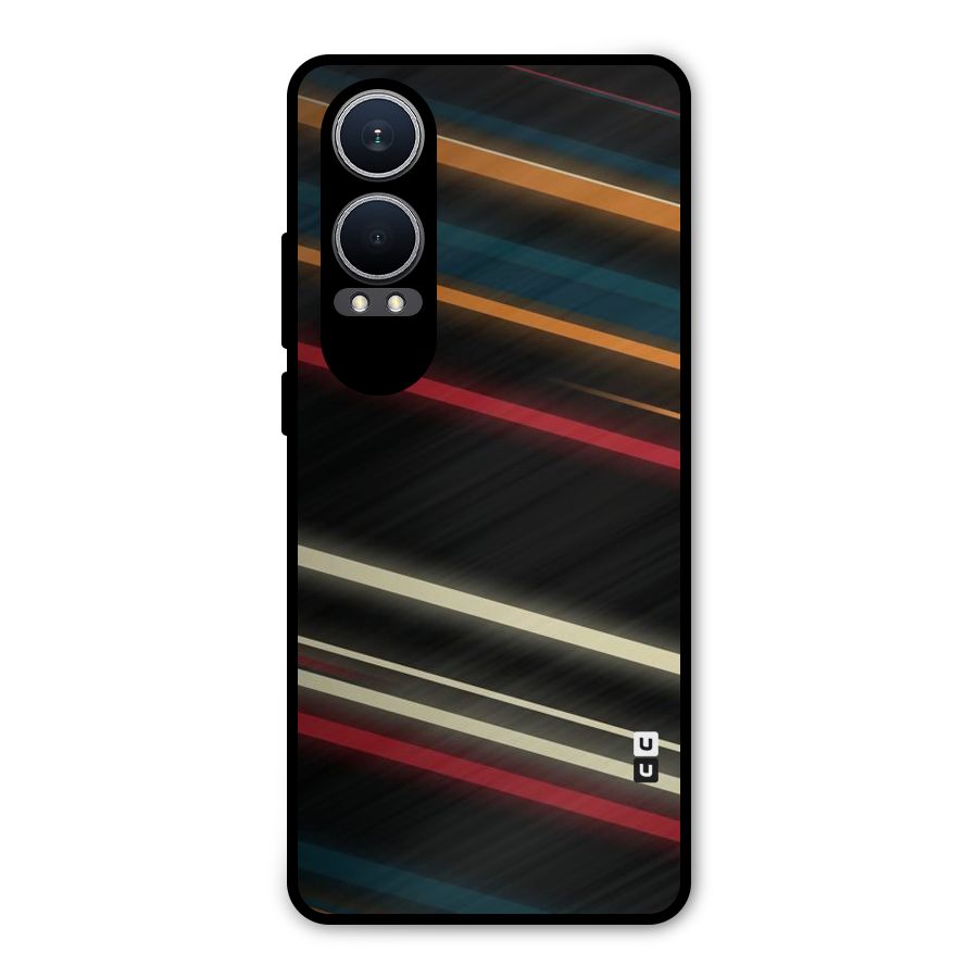 Light Diagonal Stripes Metal Back Case for OnePlus Nord CE4 Lite