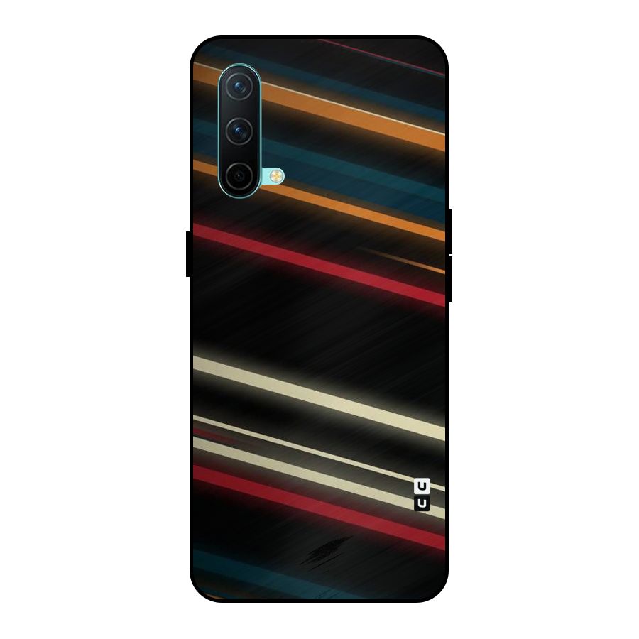Light Diagonal Stripes Metal Back Case for OnePlus Nord CE 5G