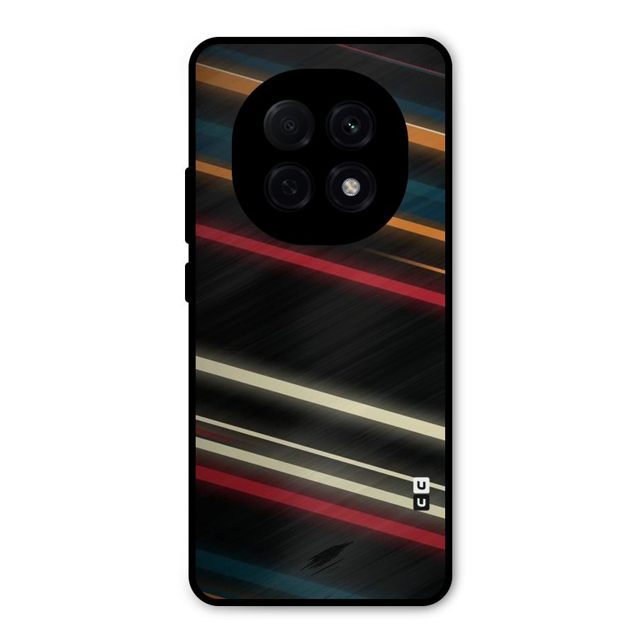 Light Diagonal Stripes Metal Back Case for Oppo F29 Pro