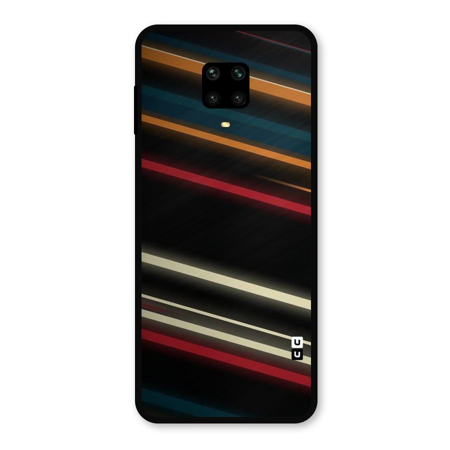 Light Diagonal Stripes Metal Back Case for Poco M2