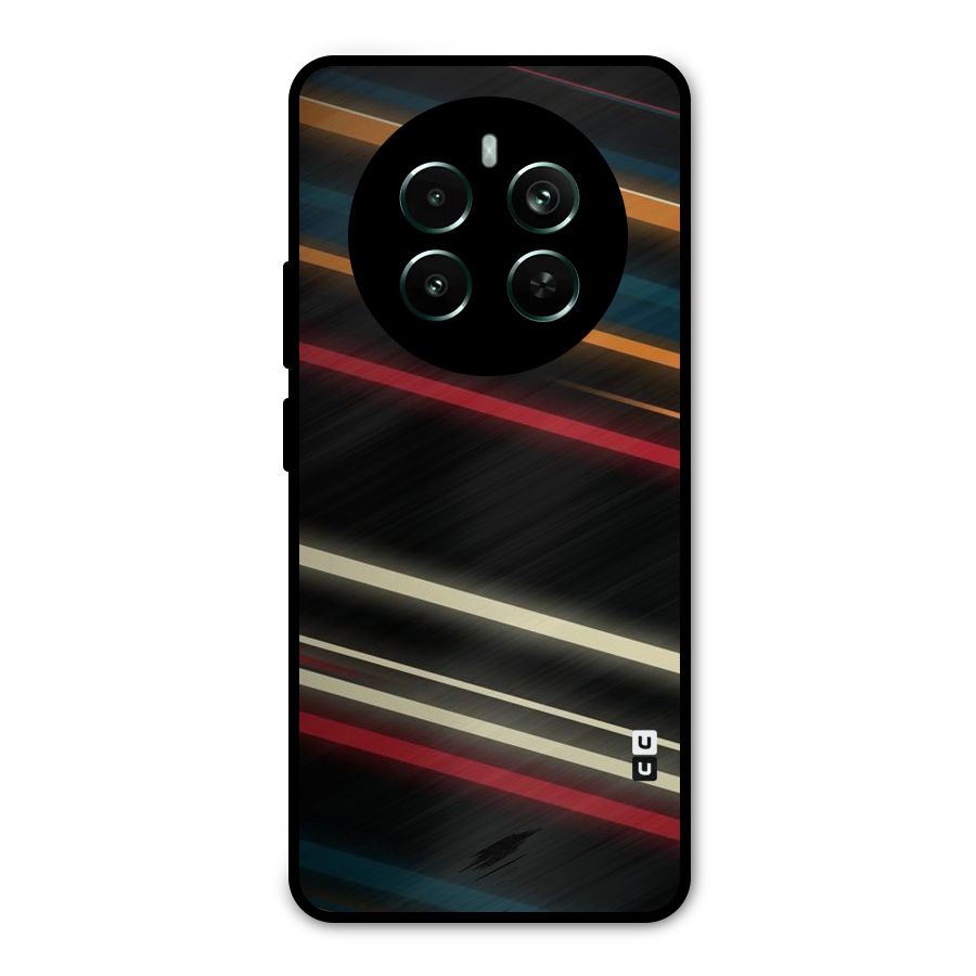 Light Diagonal Stripes Metal Back Case for Realme 12 Pro Plus