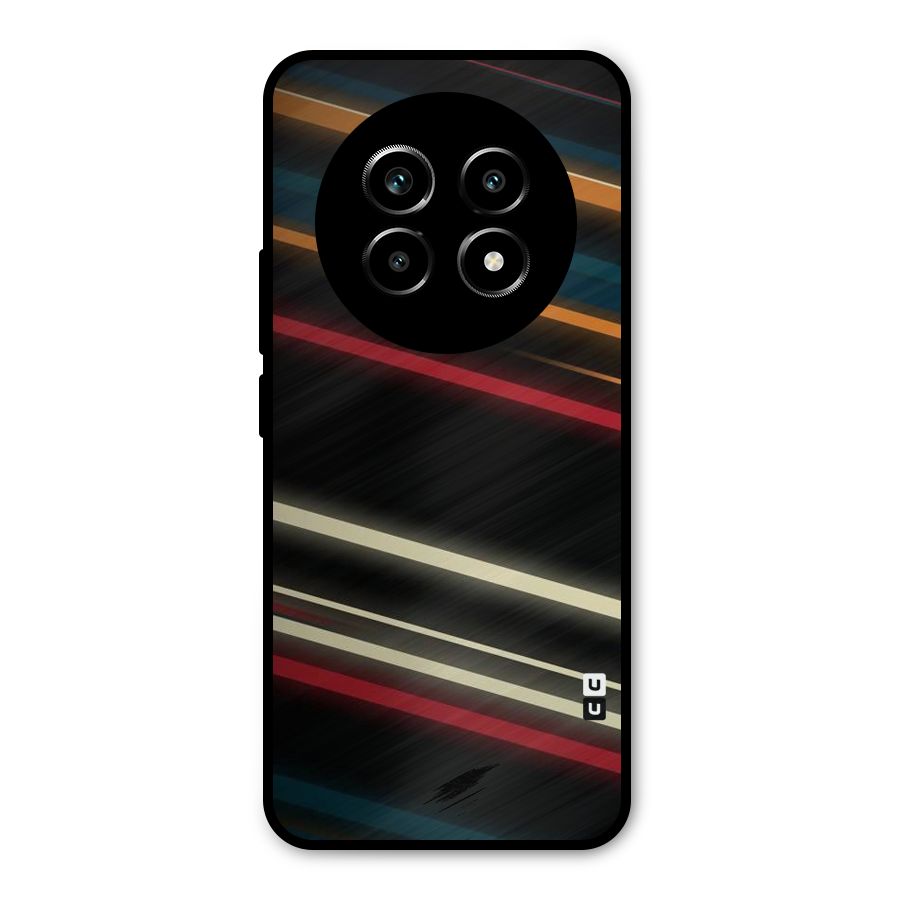 Light Diagonal Stripes Metal Back Case for Realme 14 Pro Lite