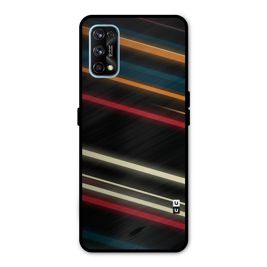 Light Diagonal Stripes Metal Back Case for Realme 7 Pro
