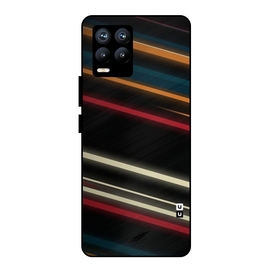 Light Diagonal Stripes Metal Back Case for Realme 8 Pro