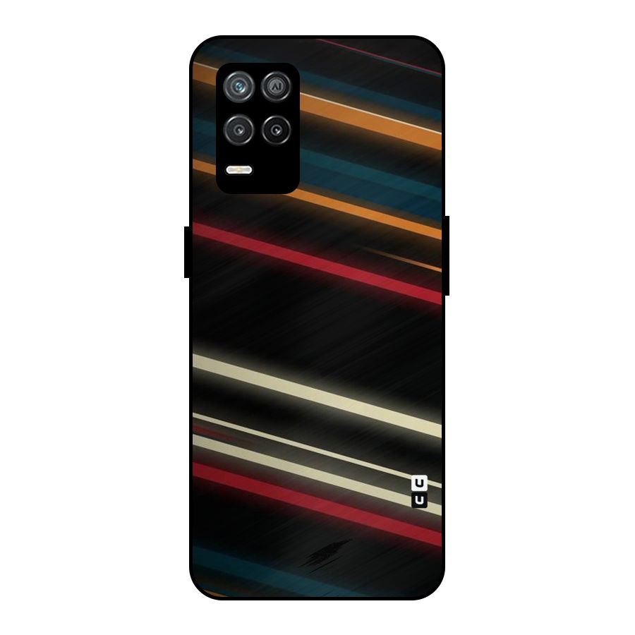 Light Diagonal Stripes Metal Back Case for Realme 9 5G