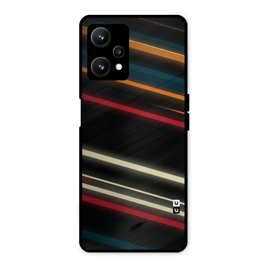 Light Diagonal Stripes Metal Back Case for Realme 9 Pro 5G