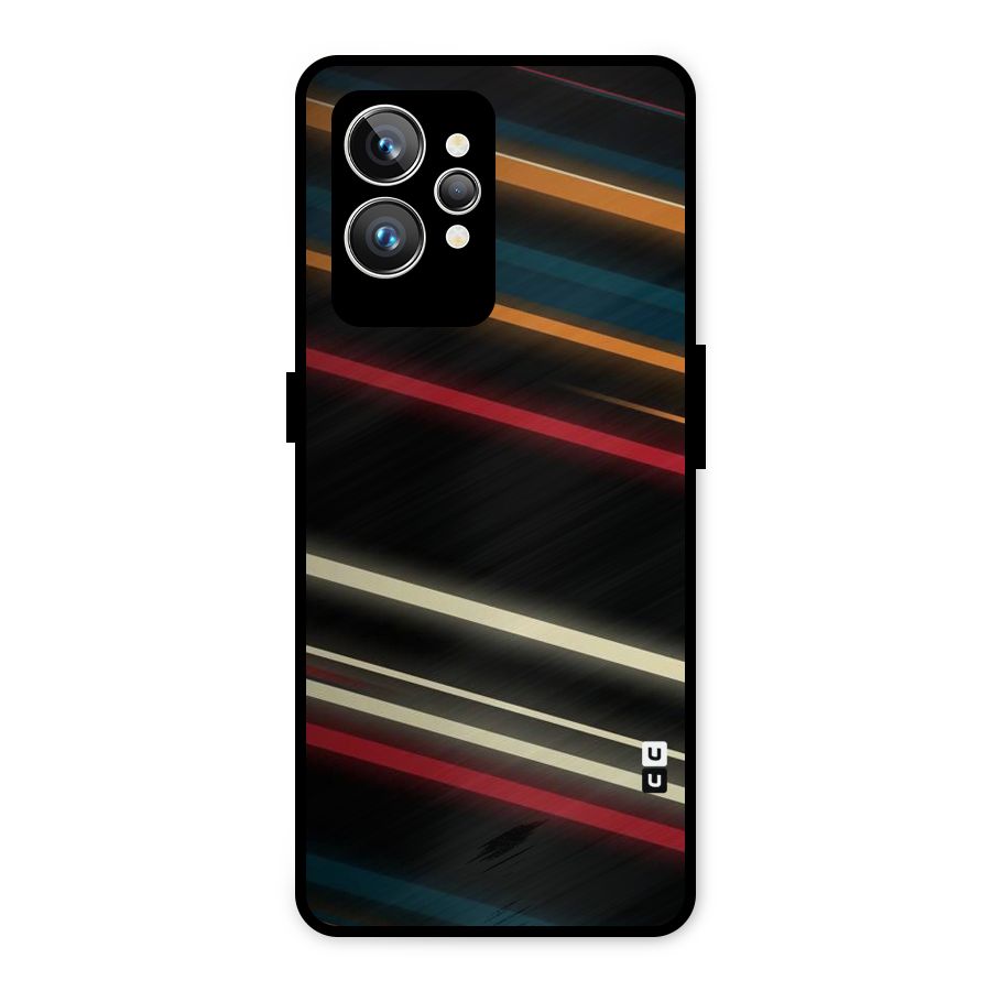 Light Diagonal Stripes Metal Back Case for Realme GT2 Pro
