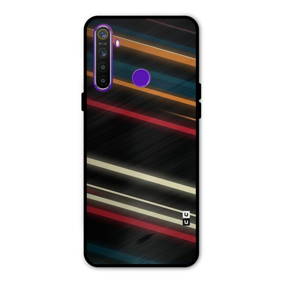 Light Diagonal Stripes Metal Back Case for Realme Narzo 10