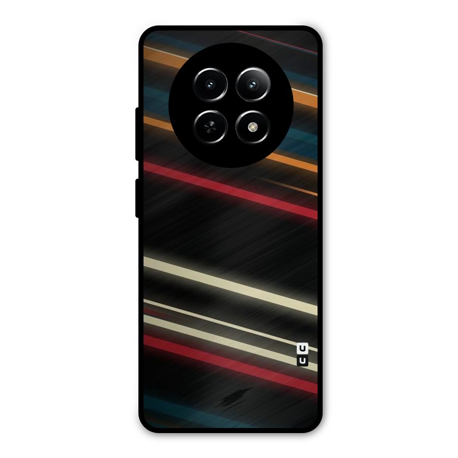 Light Diagonal Stripes Metal Back Case for Realme Narzo N65