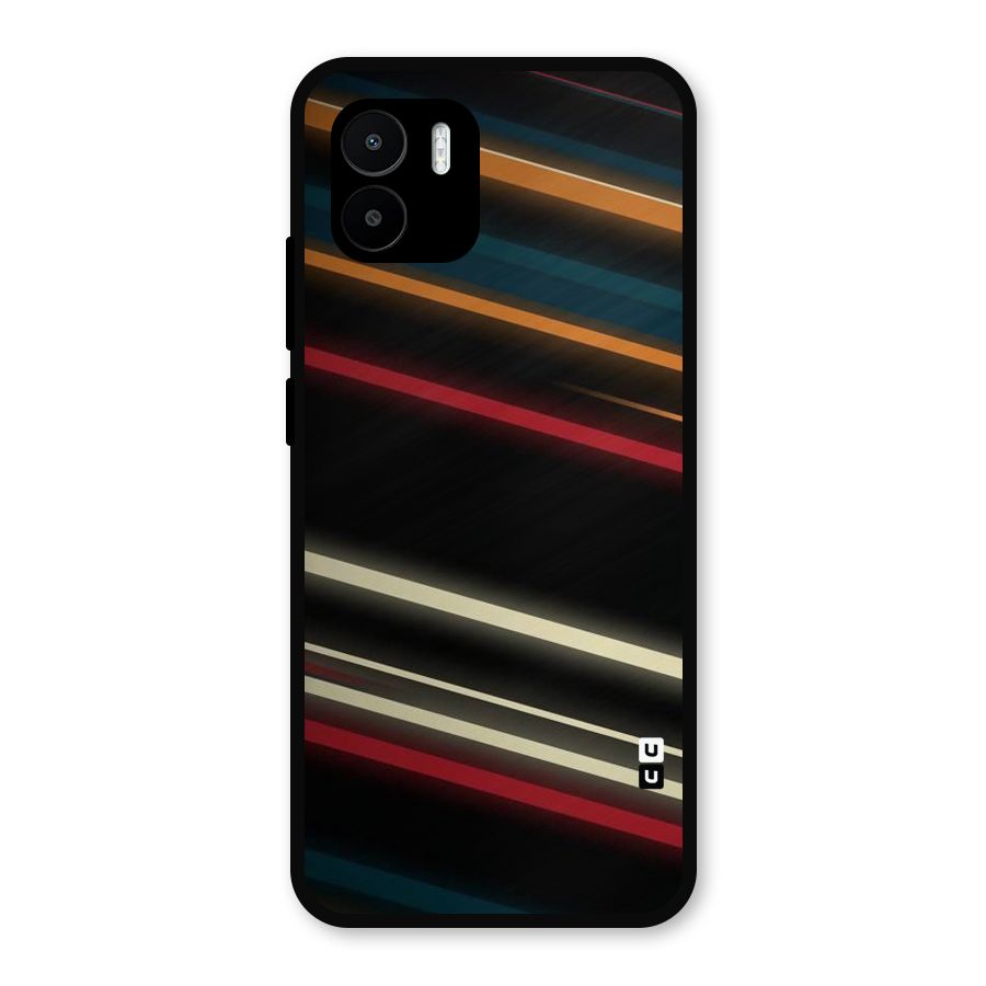 Light Diagonal Stripes Metal Back Case for Redmi A2