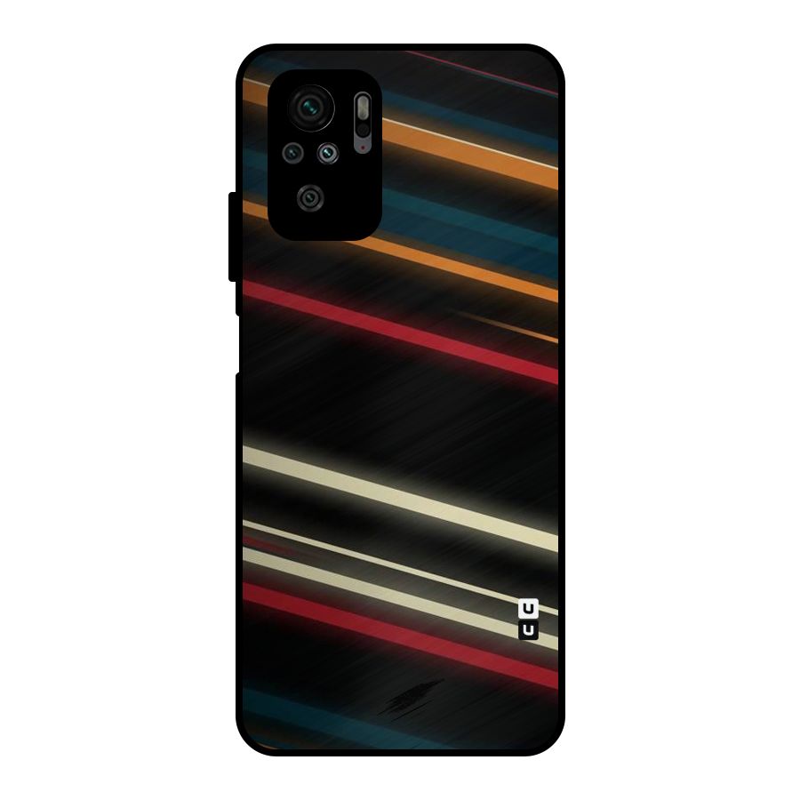 Light Diagonal Stripes Metal Back Case for Redmi Note 10S