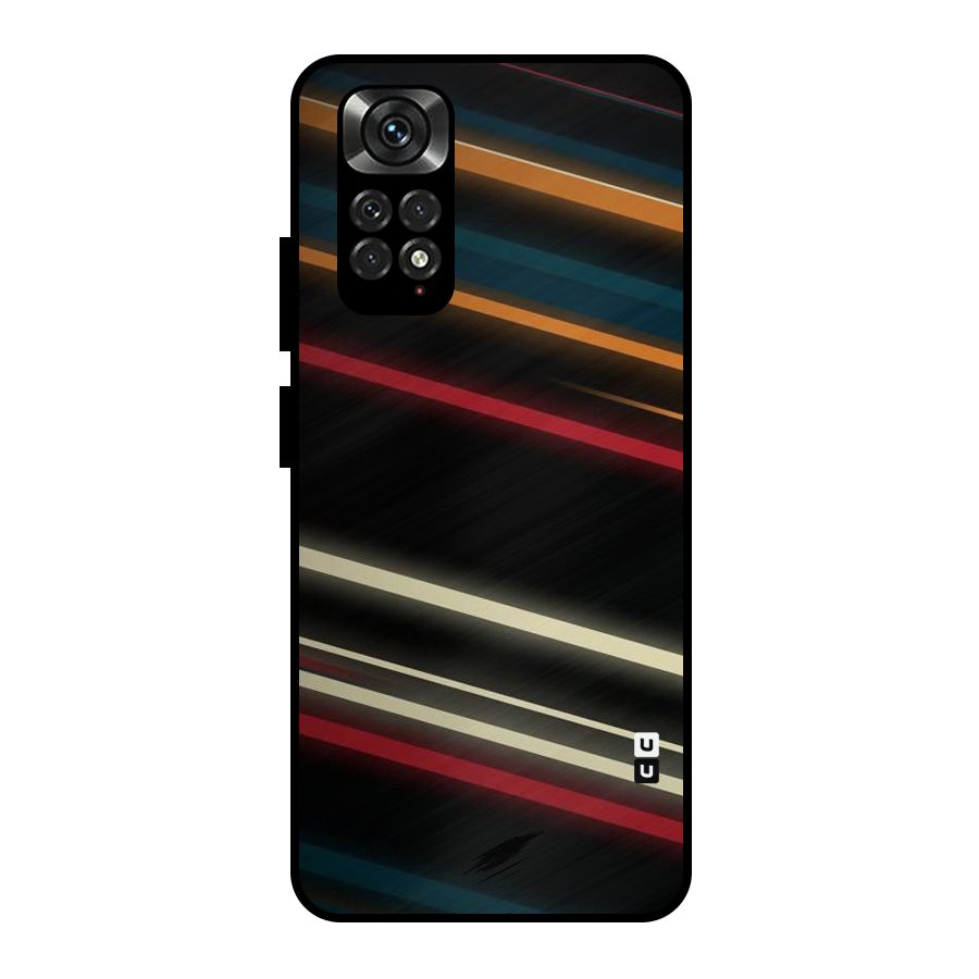 Light Diagonal Stripes Metal Back Case for Redmi Note 11 Pro Plus 5G