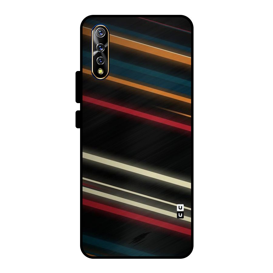 Light Diagonal Stripes Metal Back Case for Vivo S1