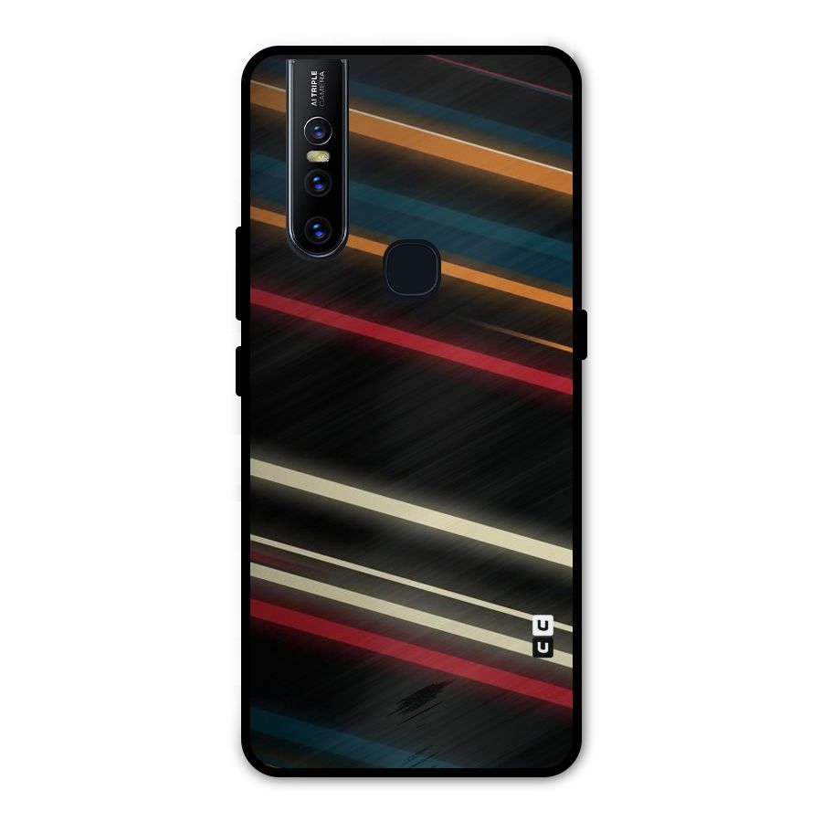 Light Diagonal Stripes Metal Back Case for Vivo V15